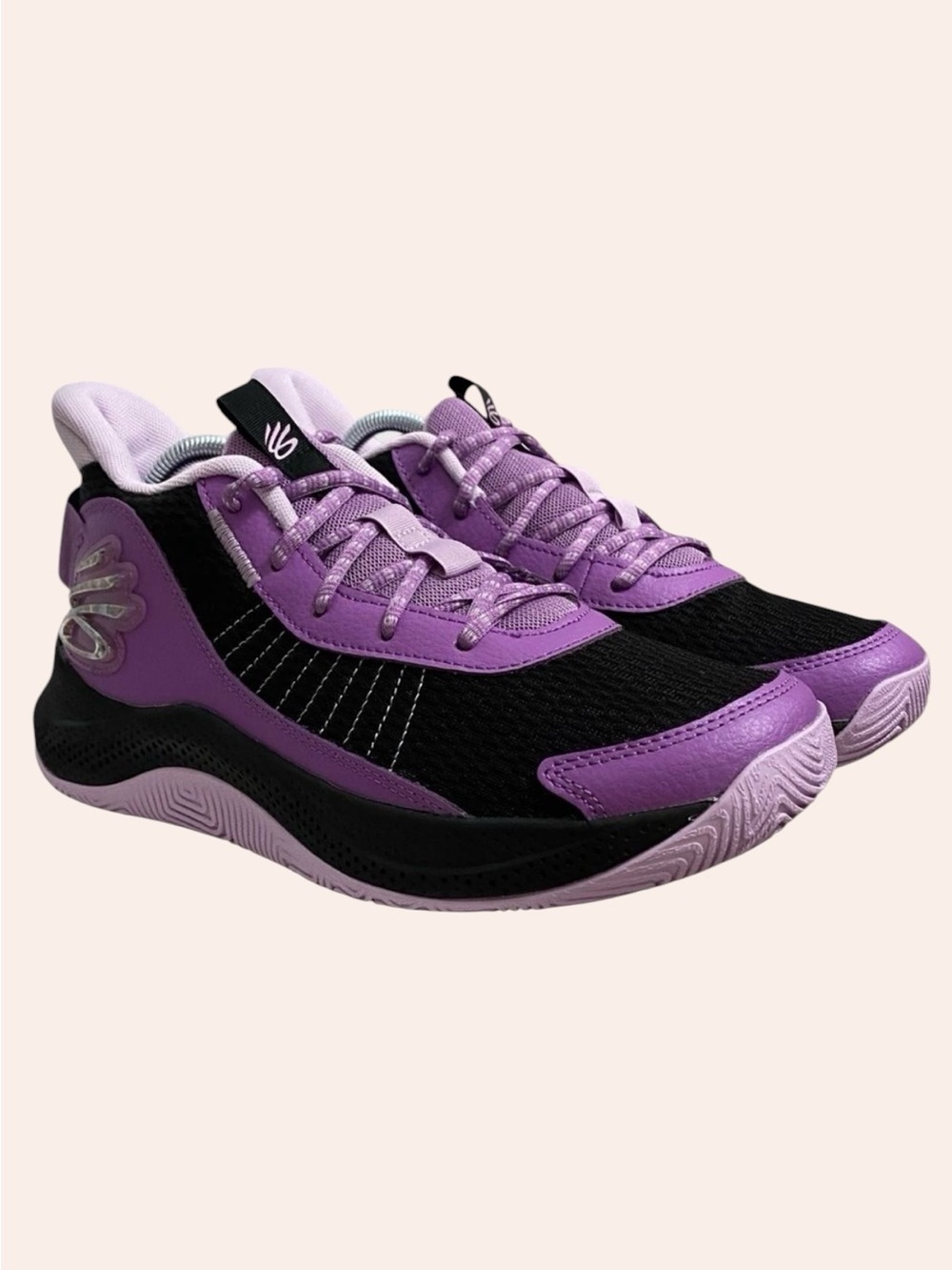 NWB Under Armour Curry 3Z7 Basketball Shoes Size Men 9/Women 10.5 Purple Violet